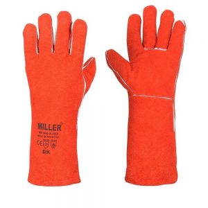 Miller SIK Welding Gloves With Piping Red Colour - 15.50 Inch