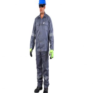 Vaultex SKO 100% Twill Pant & Shirt With Reflectives Grey