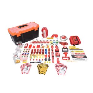 Lok Force LOKT-EPBL-204 Electrical Loto Kit Plastic Tool Box - Large