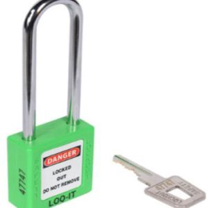 Loq-it PD-LQGNKDS76 Long Shackle Safety Lockout Padlock Green(MOQ of 3 Pcs)