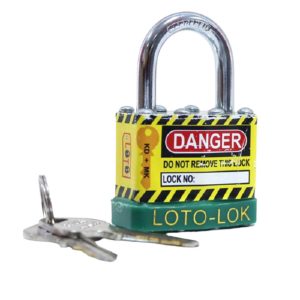 Loto Lok 2PTPSGKDS24 Laminated Steel Safety Lockout Padlock Green(MOQ of 3 Pcs)