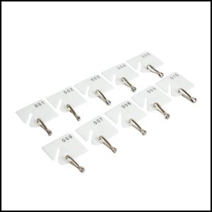 Loto-Lok KT-52 Key Tags - Plastic with Metal Ring White