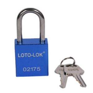 Loto Lok PD-ALBLKDS38 Aluminium Safety Padlock Blue(MOQ of 2 Pcs)