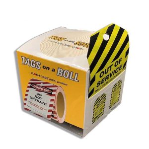 TAGS-ON-A-ROLL R100-TAGC-301 "OUT OF SERVICE, NOT TO BE OPERATED"
