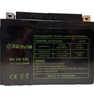 Nova NV26-12L Rechargeable Sealed Lead Acid Battery 12V, 26Ah/20Hrs