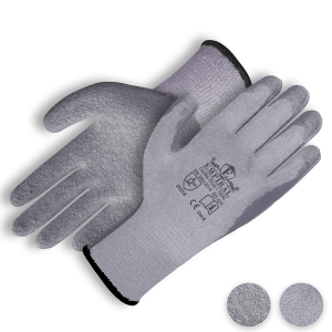 Empiral E124573022 Gorilla ROCK I 2-Ply Dark Grey Polycotton with Grey Crinkled Latex Palm Coated Glove XL(MOQ OF 12 Pairs)
