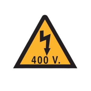Sofamel 725 Electrical Hazard 400V Adhesive Plastic Signs