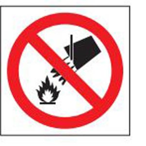 Prohibition safety sign - Do Not Extinguish