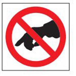 Prohibition safety sign - Do Not Touch