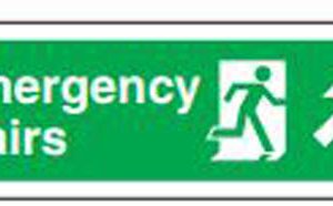 Safe Emergency Stairs Safety Sign