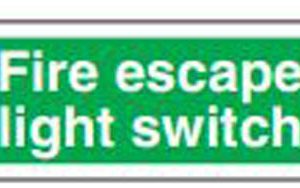 Safe Fire Escape Light Switch Safety Sign Landscape