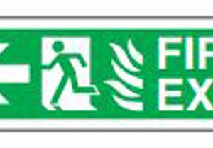 Safe Fire Exit Safety Sign Left