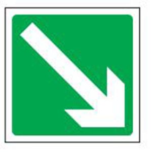 Safe Safety Sign - Arrow 45 Right Down