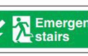 Safe Safety Sign - Emergency Left Down
