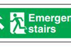 Safe Safety Sign - Emergency Left Up