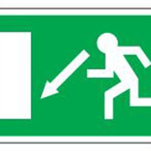 Safe Safety Sign - Exit Door Left Down