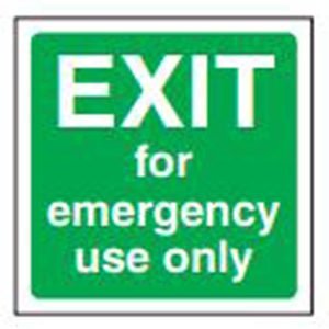 Safe Safety Sign - Exit For Emergency Use Only