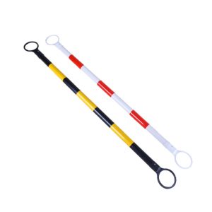 Retractable Traffic Cone Bar - 2m, Red and White or Yellow and Black