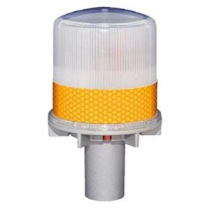 Road Safety Solar Powered Warning Light, Yellow / Red