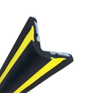 Rubber Coated Steel Corner Guard - 1000 x 75 x 75 mm