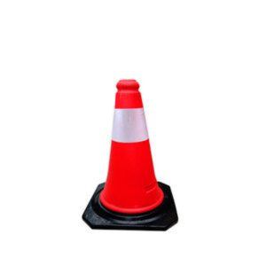 Traffic Cone with Rubber Base
