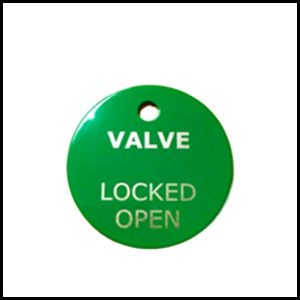 Generic - Car Valve Locked Open Tag, Green - CST-VLVC-G