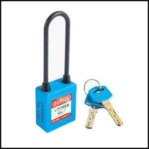 Loto-Lok - Three Point Traceability Lockout Padlock, Blue - 3PTPBKDMKN80
