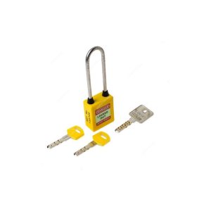 Loto-Lok - Three Point Traceability Lockout Padlock, Yellow - 3PTPYKDMKL80