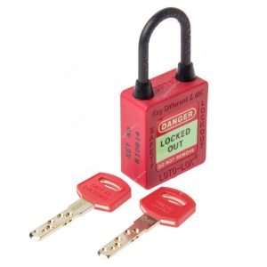 Loto-Lok - Three Point Traceability Padlock Red - 3PTPRKDMKN40