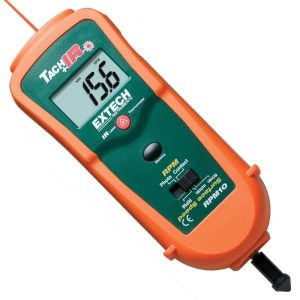 Extech - Photo/Contact Tachometer with Built-in InfraRed Thermometer - RPM10