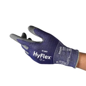 Ansell - HyFlex Nylon Nitrile Palm Coated Polyester Work Gloves, MOQ-6 pairs - 11-561