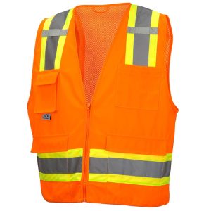 Pyramex - Hi Vis Orange 4 Outer Pockets & 2 Inner Pockets, MOQ-2Pcs - RVZ2420