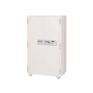 Eiko - 2 Door Fire Resistant Safe Cupboard Digital Lock and 1 Keylock, Light Warm Grey - 2D-203EKG