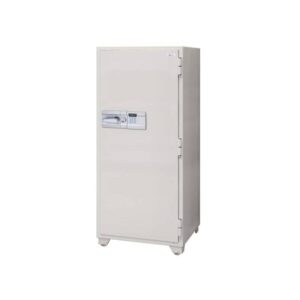 Eiko - Fire Resistant Safe 4 Shelves, 1 Drawer with Digital Lock and 1 Keylock, Light Warm Grey - 705EKG