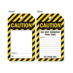 Plastic Fire Extinguisher Monthly Inspection Tag - Yellow