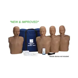 PRESTAN Professional Adult Series 2000 Manikin with CPR Feedback, Dark Skin, 4-Pack