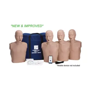 PRESTAN Professional Adult Series 2000 Manikin with CPR Feedback, Medium Skin, 4-Pack